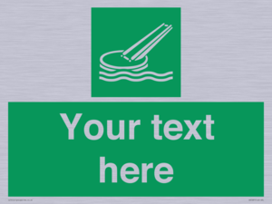 Custom sign safe condition Marine evacuation slide